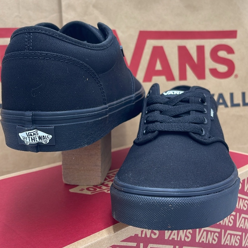 Vans Women’s Black Canvas Sneakers Atwood (Canvas) Black/Black
VN000TUY186 - Picture 8 of 16